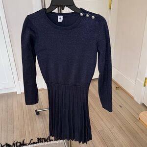 Petit Bateau Navy Dress with Button Detail